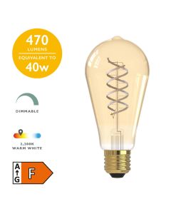 (Pack of 6) LED ES/E27 GLS Light Bulb (Lamp) 5.5w 470lm 2200k