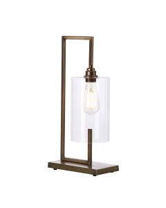 Bushwick Table Lamp Antique Brass and Glass