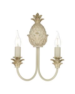Cabana 2 Light Wall Light Cream/Gold Bracket Only