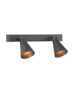 Charing 2 Light Wall Light Aged Silver