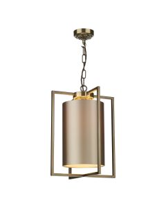 Chiswick Pendant Antique Brass With Bespoke Shade