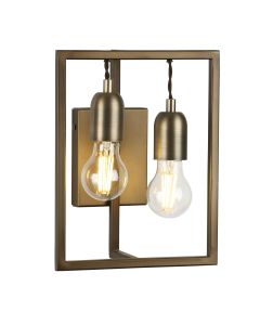 Chiswick 2 Light Wall Light Antique Brass