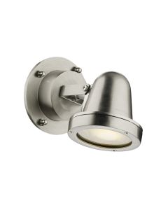 Cove Outdoor Wall Light Antique Nickel and Frosted Glass IP44