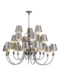 Dickens 21 Light Armed Pendant Polished Pewter and Brushed Pewter Fitting Only