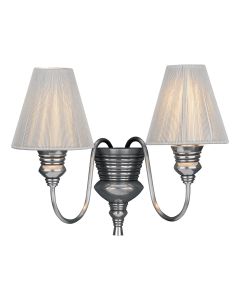 Doreen 2 Light Wall Light Pewter With Shade