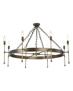 Durrell 8 Light Armed Pendant Antique Brass Fitting Only