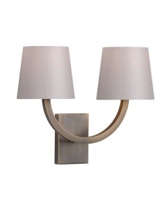Earl 2 Light Wall Light Antique Brass Bracket Only