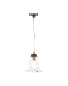 Ebba Pendant Antique Brass and Glass
