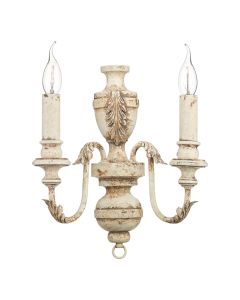 Emile 2 Light Wall Light French Cream