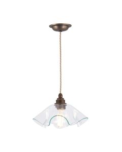 Ethel Pendant Glass and Antique Brass