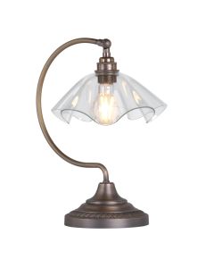Ethel Table Lamp Antique Brass and Glass