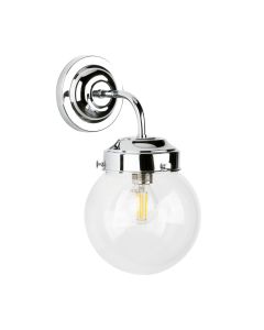 Fairfax Wall Light Polished Chrome and Glass