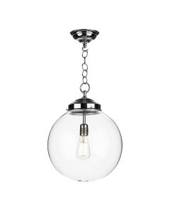 Fairfax Pendant Polished Chrome and Glass