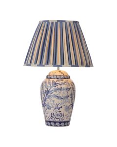 Fauna Table Lamp Blue Ceramic Base Only
