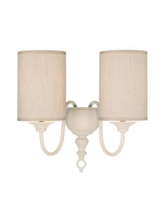 Flemish 2 Light Wall Light Cotswold Cream With Shade