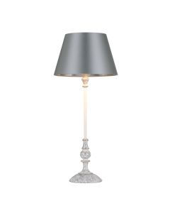 Flemish Table Lamp Distressed Grey and Coconut Base Only