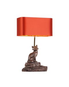 Fox Table Lamp Polished Bronze Base Only
