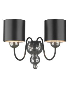 Garbo 2 Light Wall Light Pewter With Shade