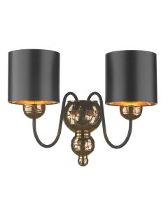 Garbo 2 Light Wall Light Bronze With Shade