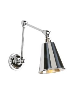 Hackney Adjustable Wall Light Polished Chrome