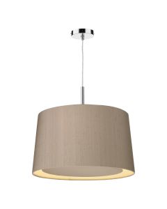 Hastings 3 Light Pendant Bespoke and Polished Chrome With Bespoke Shade