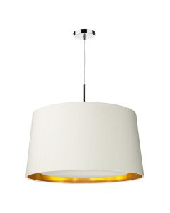 Hastings 3 Light Pendant Polished Chrome With Bespoke Shade 60cm