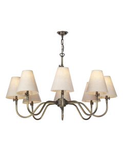 Hicks 8 Light Armed Pendant Antique Brass Fitting Only