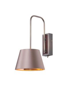 Hudson Wall Light Antique Brass and Brown Bracket Only