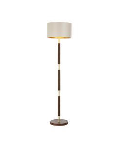 Hunter Floor Lamp Butter Brass and Leather Effect Base Only