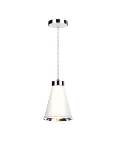 Hyde Single Pendant Polished Chrome and Arctic White