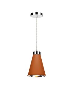 Hyde Single Pendant Polished Chrome and Marmalade