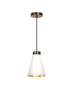 Hyde Single Pendant Antique Brass and Bespoke