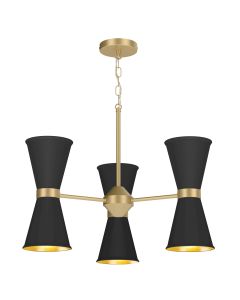 Hyde 6 Light Pendant Butter Brass and Black