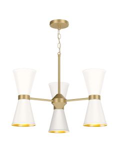 Hyde 6 Light Pendant Butter Brass and Bespoke