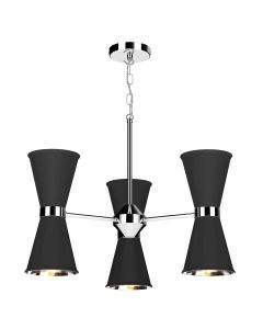 Hyde 6 Light Pendant Polished Chrome and Black
