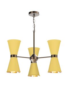 Hyde 6 Light Pendant Antique Brass and Lemondrop