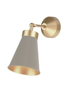 Hyde Wall Light Butter Brass and Powder Grey