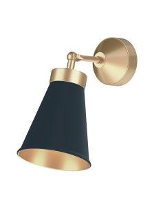 Hyde Wall Light Butter Brass and Smoke Blue