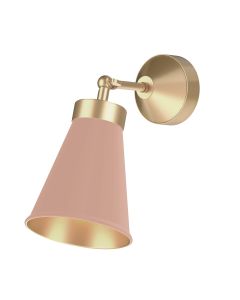 Hyde Wall Light Butter Brass and Blush Pink