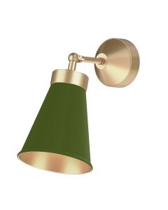 Hyde Wall Light Butter Brass and Juniper Green