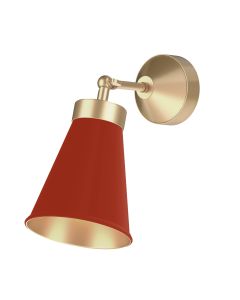 Hyde Wall Light Butter Brass and Strawberry