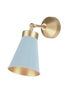 Hyde Wall Light Butter Brass and Amalfi Blue