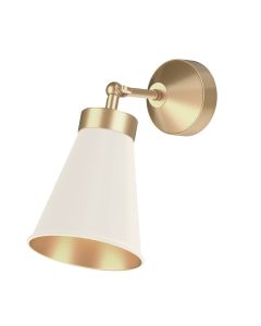Hyde Wall Light Butter Brass and Coconut
