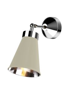 Hyde Wall Light Polished Chrome and Pebble