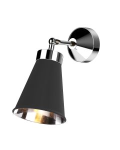 Hyde Wall Light Polished Chrome and Black