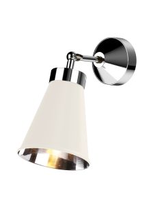 Hyde Wall Light Polished Chrome and Coconut