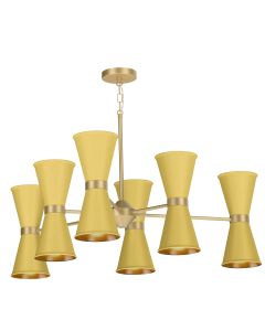 Hyde 12 Light Pendant Butter Brass and Lemondrop