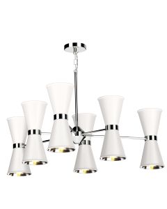 Hyde 12 Light Pendant Polished Chrome and Arctic White