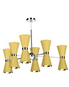 Hyde 12 Light Pendant Polished Chrome and Lemondrop