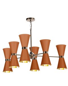 Hyde 12 Light Pendant Antique Brass and Marmalade